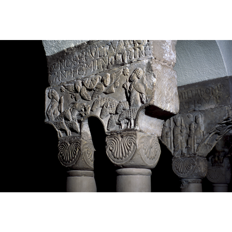 from the original mid-12thC cloister at Eschau, moved to the Musée de l'Oeuvre de Notre-Dame, Strasbourg