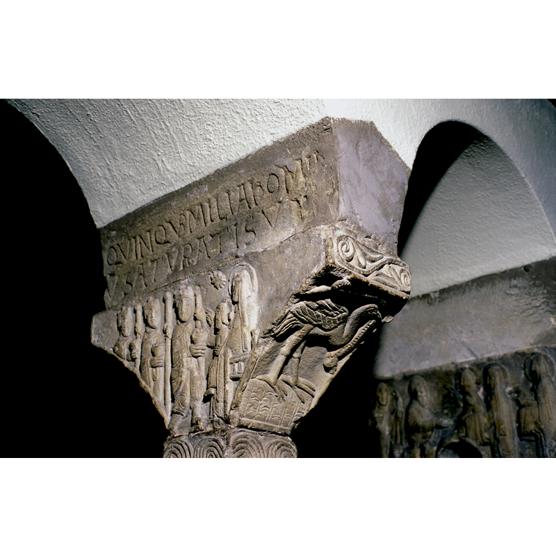 from the original mid-12thC cloister at Eschau, moved to the Musée de l'Oeuvre de Notre-Dame, Strasbourg