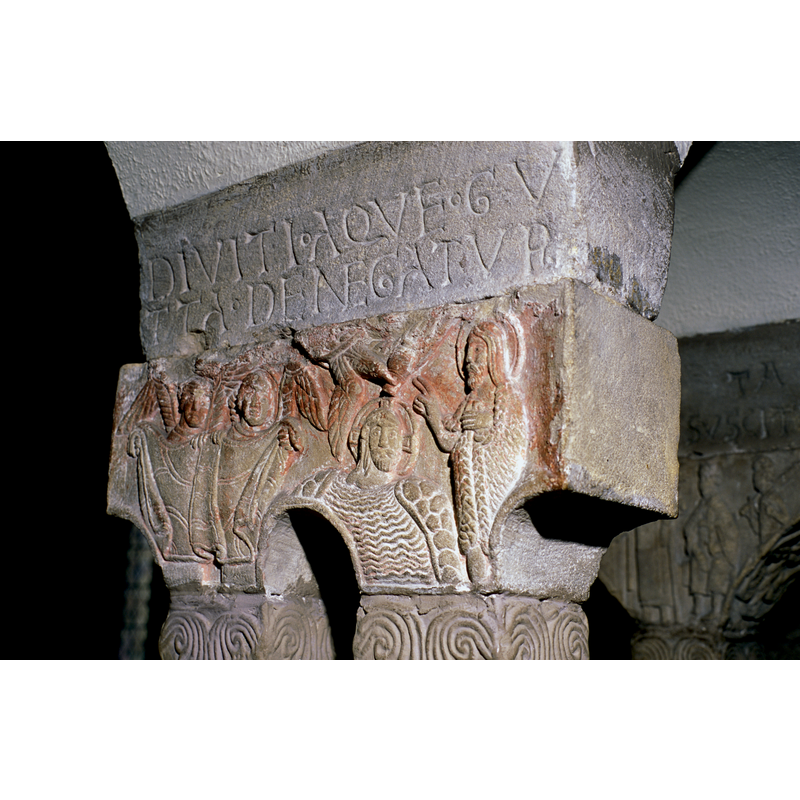 from the original mid-12thC cloister at Eschau, moved to the Musée de l'Oeuvre de Notre-Dame, Strasbourg