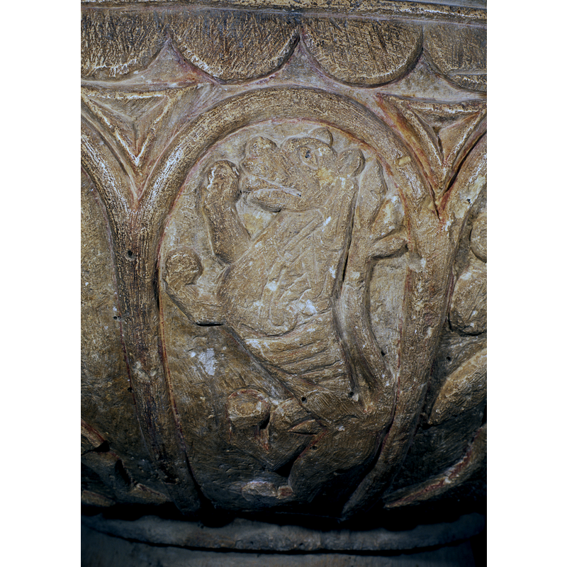 may be part of a scene with the warrior in the previous arch