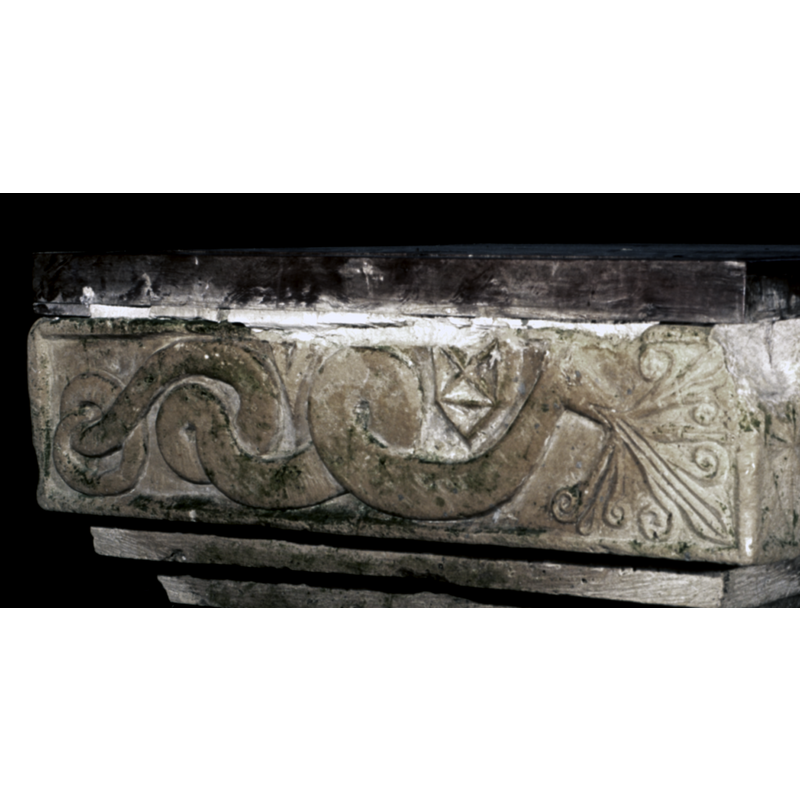 the flames stylised as a floral motif