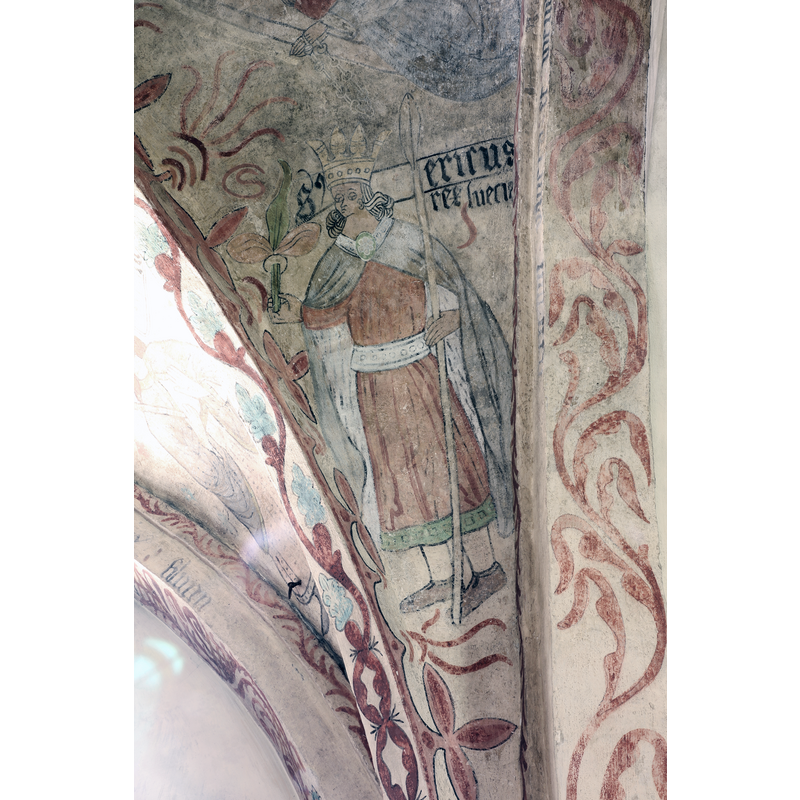 this probably depivts 'Erik den helige', aka., Sankt Erik, Erik Jedvardsson; king of Sweden 1156-1160; crusader in Finland; was assassinated and later made a saint by Rome