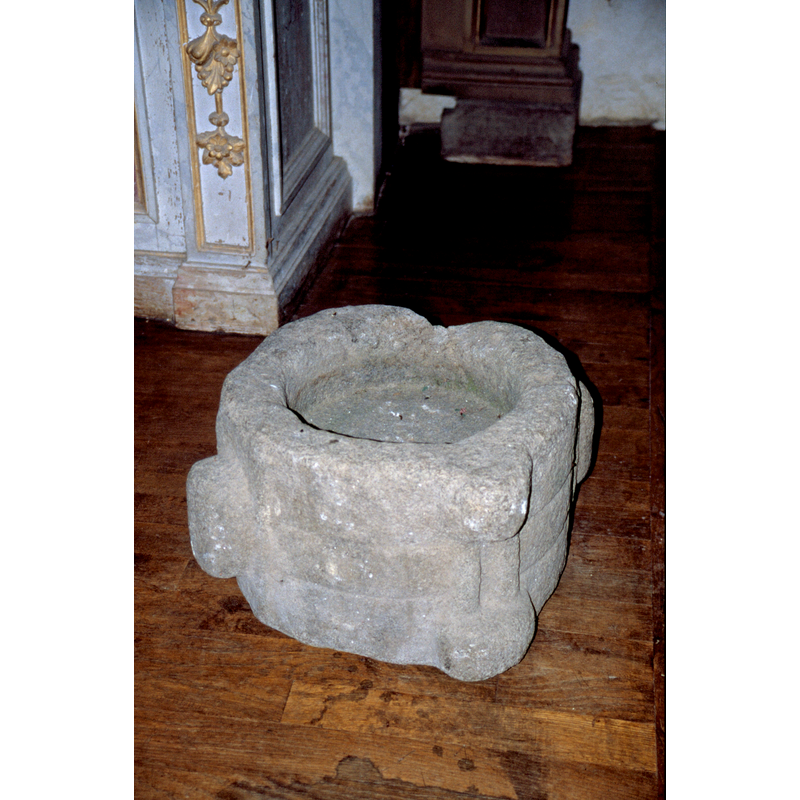 is it a former font or stoup, or just a medieval mortar?