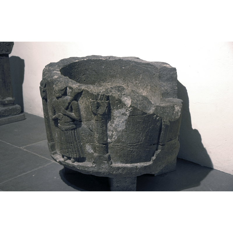 the remains of the Ittenheim font as displayed in the Musée de l'Oeuvre de Notre-Dame, Strasbourg