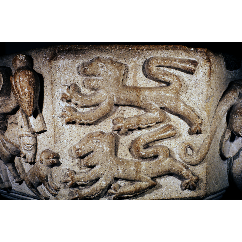 on the north side of the basin; facing left