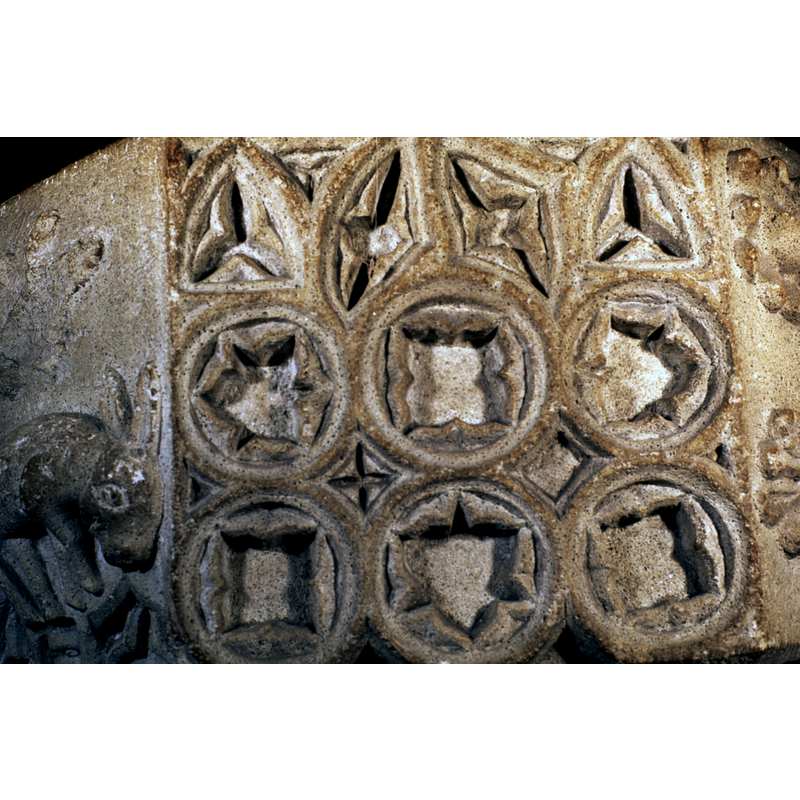 stars, trefoils, quatrefoils, etc.; on the south side of the basin