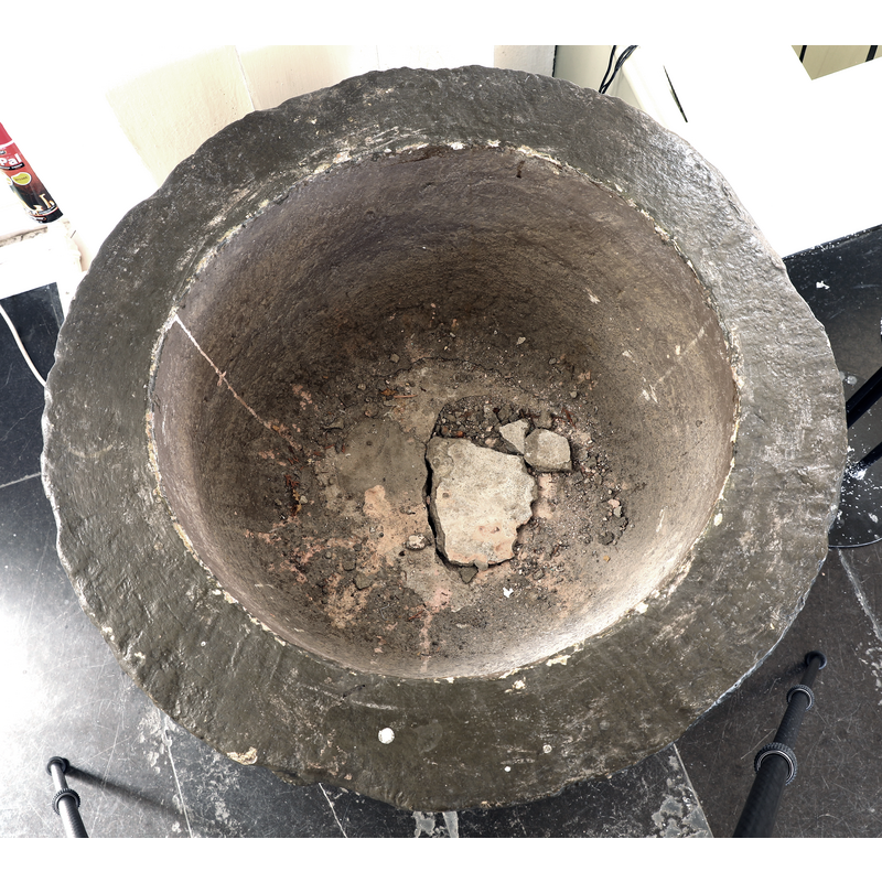 notice the area of the drain -- was it cemented over?