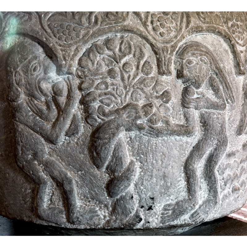 Fall of man scene: detail