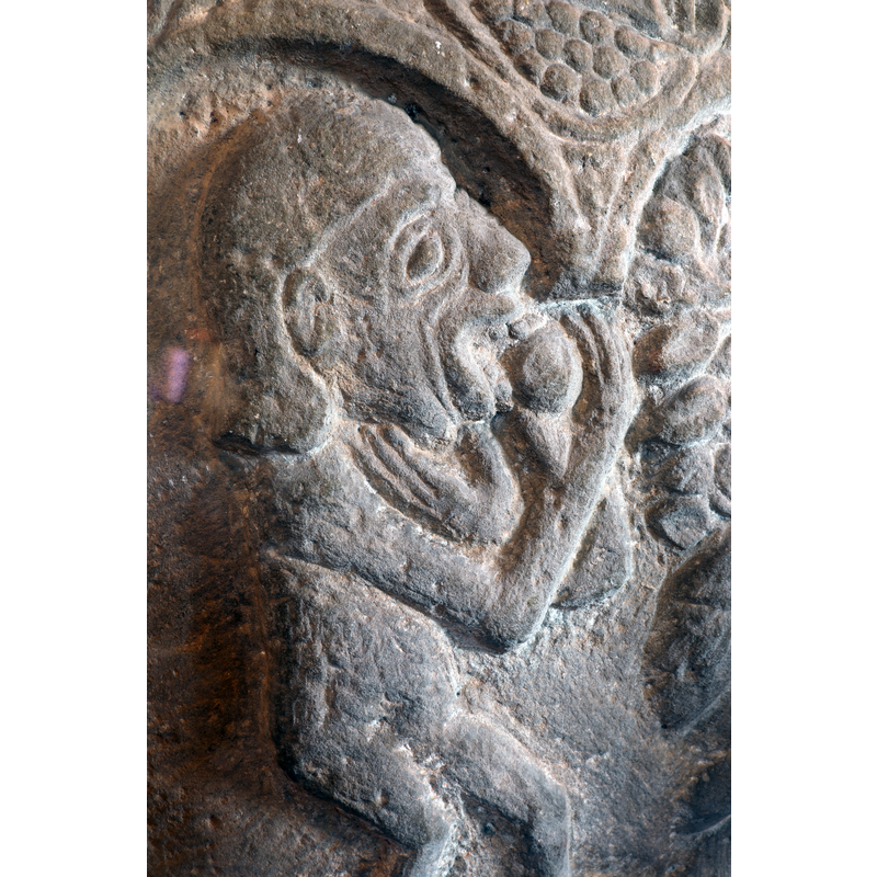 Fall of man scene: detail