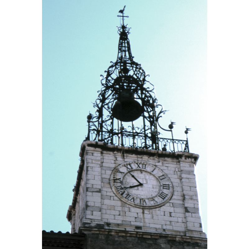 the top of the clock tower