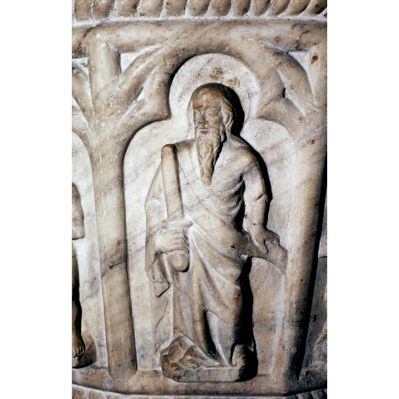 to the right of the Baptism of Christ scene