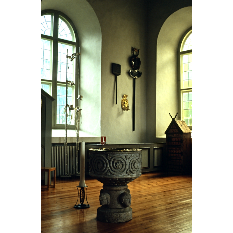 at the right, by the window, an early tabernacle