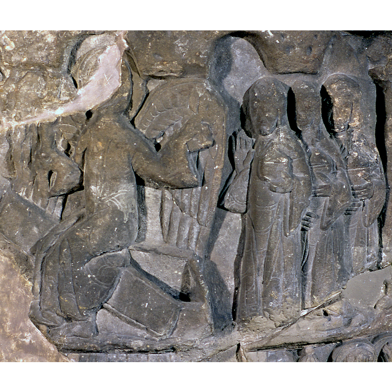 showing the Three Maries and the Angel at the empty tomb