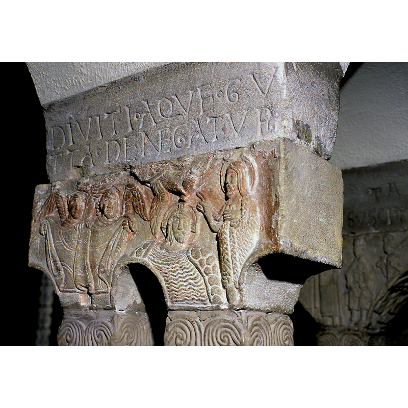 capital showing the full Baptism of Christ scene