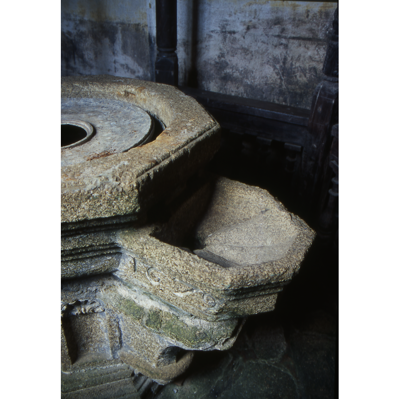 a view of the auxiliary basin and its drain