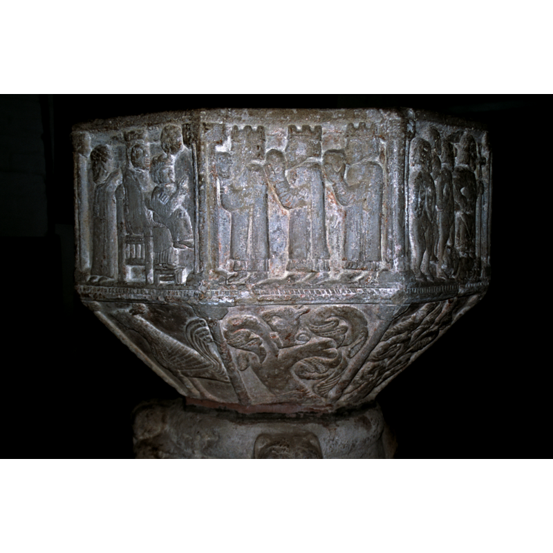 showing the correspondance between the scenes and motifs on the basin sides and underbowl