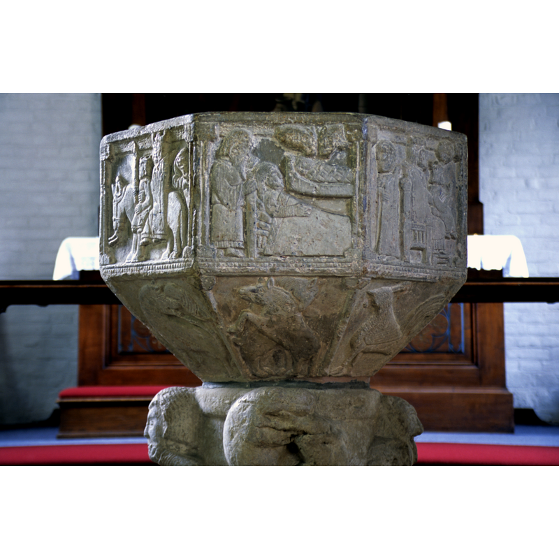 showing the correspondance between the scenes and motifs on the basin sides and underbowl