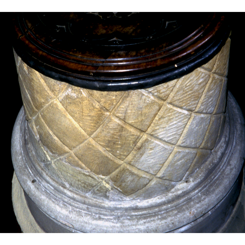 this side is all plain diaper-work -- notice the new srone insert repair at the bottom left