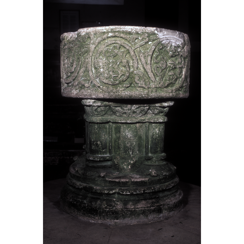 the capitals of the columns of the base