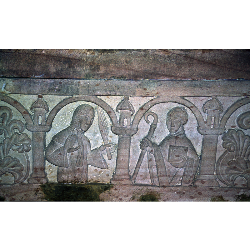 the sarcophagus  of Adelochus, Bishop of Strasbourg - Listed in Palissy [ref.: PM67000550] as 1130