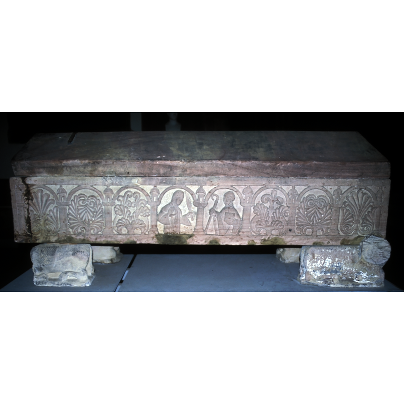 the sarcophagus  of Adelochus, Bishop of Strasbourg - Listed in Palissy [ref.: PM67000550] as 1130