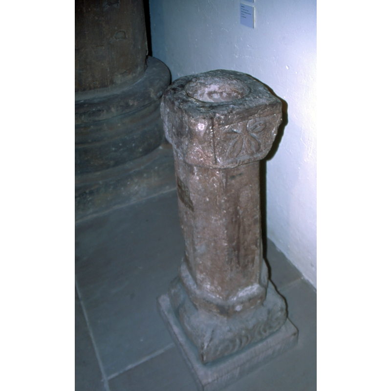 on the side of the basin